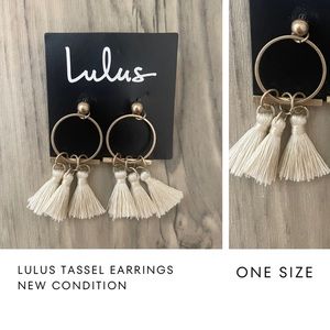 Lulus tassel earrings. New condition. Never worn.